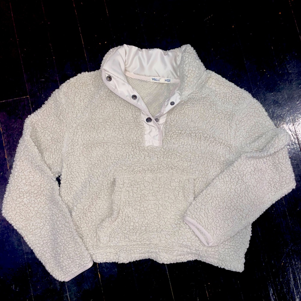 Crop fluffy jacket
